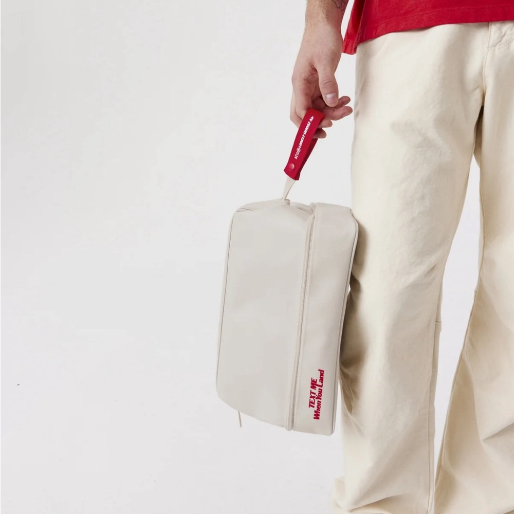 NWT BÉIS the Dopp Kit in Ghost White Lonely Ghost collab